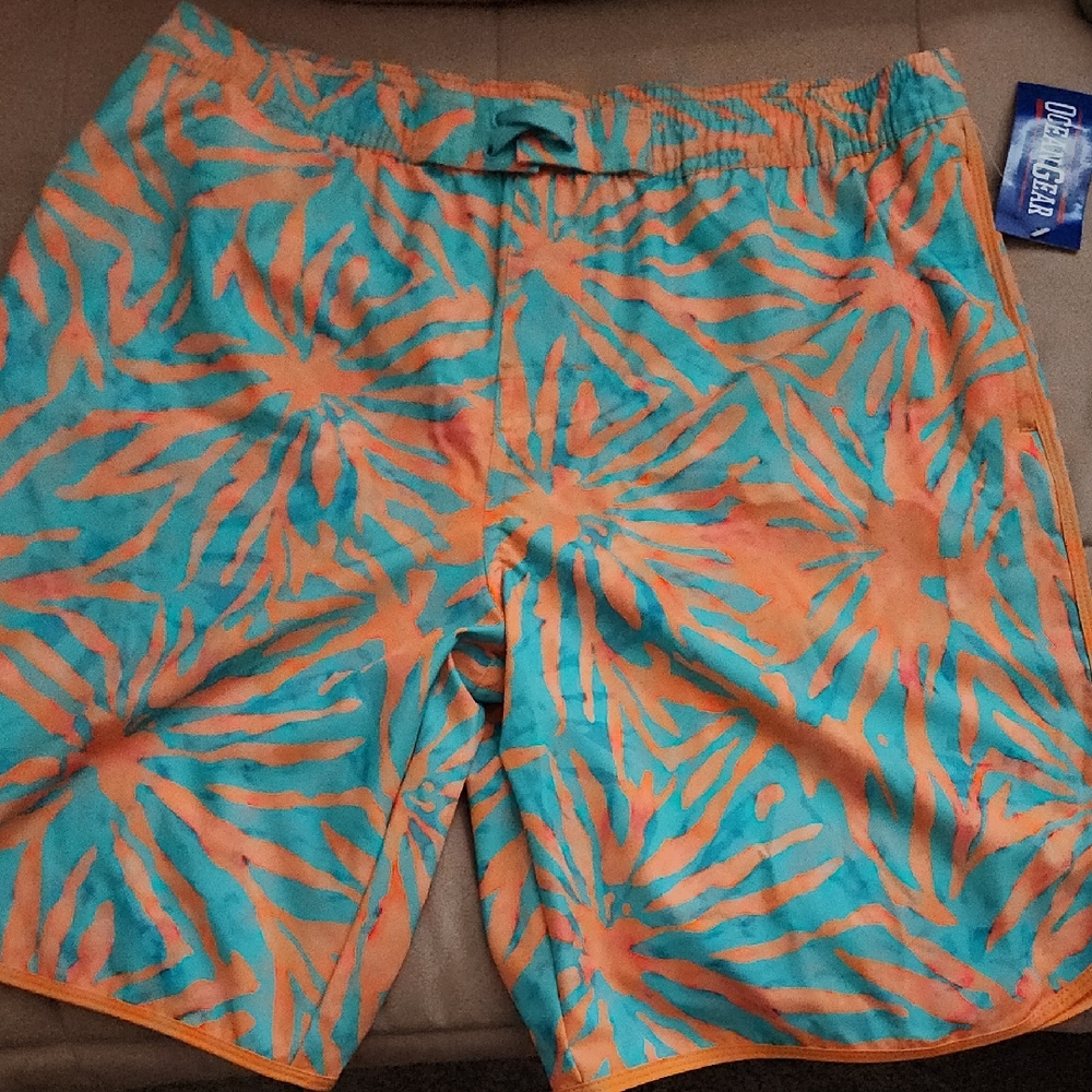 Ocean Gear Orange and Blue Swim Shorts